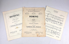 Usado, Partituras de música Homing Song Arthur L Salmon Teresa Del Riego antigo 1917 1927 piano comprar usado  Enviando para Brazil
