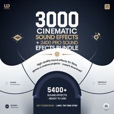Usado, 3000 efeitos sonoros cinematográficos + pacote de 2400 efeitos sonoros profissionais - perfeito para filmes comprar usado  Enviando para Brazil
