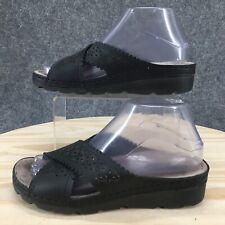 Sandálias Flexus by Spring Step Feminina 38 Passat Slide Preta Conforto Slip On Wedge, usado comprar usado  Enviando para Brazil