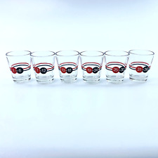 Conjunto de 6 copos numerados de copo de roleta vermelho preto bebida bar licor jogo comprar usado  Enviando para Brazil