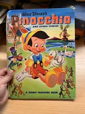 RARE 1953 WALT DISNEY'S PINOCCHIO ILLUSTRATED FICTION HUGE HARDBACK BOOK (P3) comprar usado  Enviando para Brazil