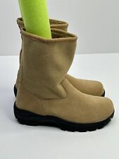 Botas al tobillo Lands’ End para mujer 7,5B de gamuza tostada forradas de lana a media pantorrilla/superior segunda mano  Embacar hacia Argentina