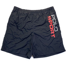 De Colección Polo Deportivo Para Hombres XL Negro Pantalones Cortos Natación Verano Spellout Ralph Lauren Años 90 segunda mano  Embacar hacia Mexico