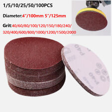 Disco de lixa 4" 5" gancho e laço 100/125mm almofadas de papel areia abrasiva 40-2000 grão comprar usado  Enviando para Brazil