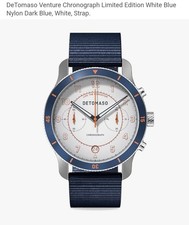Cronógrafo DeTomaso Venture edição limitada pulseira de náilon azul branco comprar usado Cronógrafo DeTomaso Venture edição limitada pulseira de náilon azul branco comprar usado  Enviando para Brazil