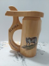 Caneca artesanal vintage de madeira do Alasca Stein Master's Touch 8,5" de altura rústica, usado comprar usado  Enviando para Brazil