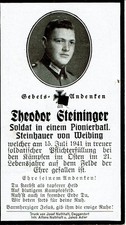 Sterbebild wk2 theodor gebraucht kaufen  Lehre