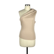 Usado, Camiseta regata THE RANGE dobrada de um ombro G jersey com nervuras sela de malha bronzeada nova sem etiquetas comprar usado  Enviando para Brazil