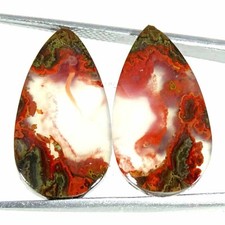 17.60Cts Naturale Marocco Cucitura Agata Paio Pera Cab Loose Gemma na sprzedaż  Wysyłka do Poland