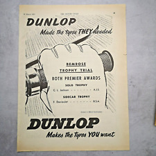 Dunlop tyres bemrose for sale  COLCHESTER