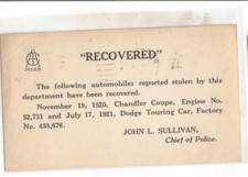 Police wanted card for sale  Boston