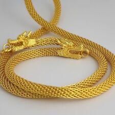 Colar dragão 24" corrente ouro amarelo 24k peso GP 3 baht amuleto joia tailandesa comprar usado  Enviando para Brazil