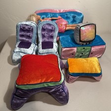Lote de 6 peças de móveis de boneca de pelúcia Agglo Corp, Groovy, boneca Barbie, sofá, cadeira comprar usado  Enviando para Brazil