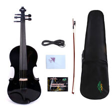 Viola elétrica acústica 5 cordas 16,5 polegadas abeto de bordo feita à mão estojo grátis , usado comprar usado  Enviando para Brazil