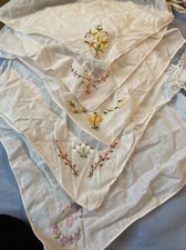 Vintage hankie embroidery for sale  SWANSEA