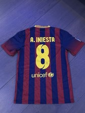 Kit autêntico Barcelona Andres Iniesta #8 - Tamanho P- 13/14 para casa comprar usado  Enviando para Brazil