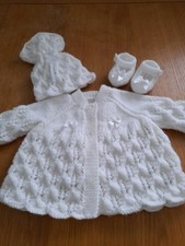 Hand knitted matinee for sale  WIMBORNE