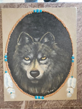 Wolf canvas painting for sale  Middlebury