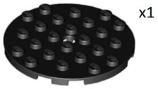 LEGO 11213 Black Plate Round 6 x 6 with Hole Part x1 comprar usado  Enviando para Brazil