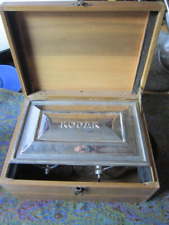 Antiga máquina de desenvolvimento Kodak c1905 estojo original cabo de couro gravado comprar usado  Enviando para Brazil