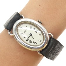 Usado, Relógio feminino OBREY PARIS 800 prata vintage década de 1970 França 17 joias 6,5" comprar usado  Enviando para Brazil