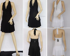 Maravilloso V-Halter Cuello Vestido Mini Con Fruncido Cintura Doble Capa DR2306 comprar usado  Enviando para Brazil