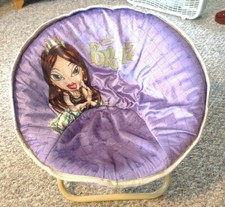 Cadeira infantil dobrável rara Bratz Crown infantil ouro roxo móveis para quarto de meninas comprar usado  Enviando para Brazil