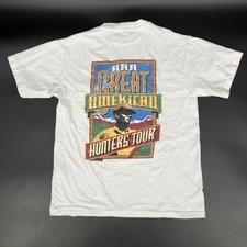 Camiseta de bolso vintage anos 90 NRA Great American Hunters Tour ponto único Hanes M comprar usado  Enviando para Brazil