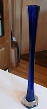 Glasvase blau stielvase gebraucht kaufen  Halle