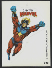 1980 Spanish Marvel Superheroes #242 CAPTAIN MARVEL Candy Bar Insertar Adhesivo segunda mano  Embacar hacia Argentina