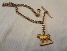 Fabulosa corrente de relógio antiga folheada a ouro e relógio Bull Durham folheado a ouro 24K fob comprar usado  Enviando para Brazil