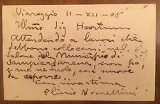 Cartolina autografa plinio usato  Milano