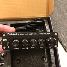 Amplificador Bluetooth Fosi Audio BT30D-B 2.1 Canais Hi-Fi Áudio Estéreo 50x2+100W comprar usado  Enviando para Brazil