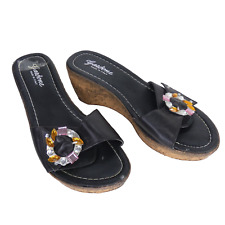 Granny sandals black for sale  LIVERPOOL