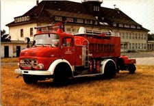 Cartão postal Mercedes Benz vermelho LAF 1113 caminhão de bombeiros Alemanha comprar usado  Enviando para Brazil