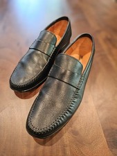 Mocassim masculino Santoni preto italiano tamanho 11,5 D - US$ 1050,00. comprar usado  Enviando para Brazil