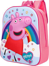 Mochila Peppa Pig mochila 3D berçário livro escolar almoço kit PE bolsa meninas crianças comprar usado  Enviando para Brazil