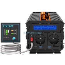 EDECOA 1500W/3000W Convertisseur Pur Sinus 12V 220V Onduleur LCD Camping na sprzedaż  Wysyłka do Poland