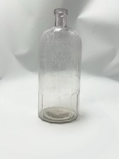Garrafa de vidro transparente vintage com design de texto em relevo. comprar usado  Enviando para Brazil