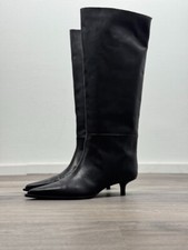 Lederstiefel kittenheel schwar gebraucht kaufen  Konstanz