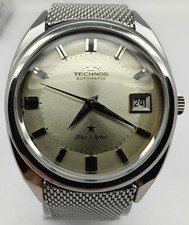 Vintage Technos Sky Light Relógio Automático 25 Joias Dia Pie Pan 2472!, usado comprar usado  Enviando para Brazil