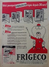 Publicite frigeco savignac d'occasion  Montluçon