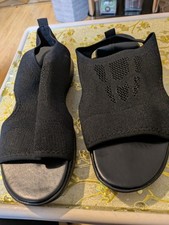 Black mesh sandals for sale  SWANSEA
