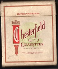 PACOTE DE CIGARRO-DURO- Chesterfield, filtro classe A, caixa de papel, 20, EUA-#, usado comprar usado  Enviando para Brazil