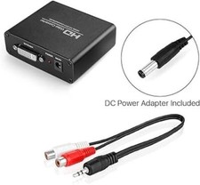 Adaptador de sonido de audio convertidor HDMI a DVI 3,5 mm conector AUX 2 RCA salida coaxial segunda mano  Embacar hacia Mexico