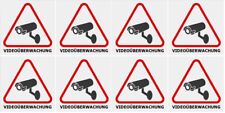 AUFKLEBER VIDEOÜBERWACHUNG VIDEO ÜBERWACHT CAMERA SURVEILLANCE ALARM UV-SCHUTZ comprar usado  Enviando para Brazil