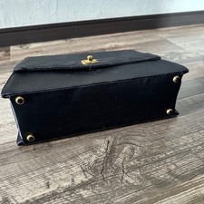 Bolsa de ombro Chanel preta cetim corrente bolsa trapézio vintage designer noite, usado comprar usado  Enviando para Brazil