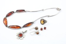 Sterling silver amber for sale  LEEDS