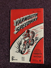 Speedway programme yarmouth for sale  POOLE