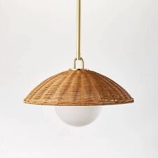 Wicker dome pendant for sale  USA